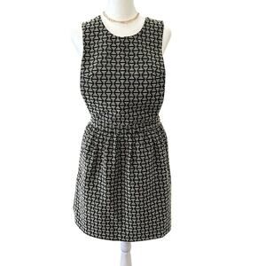 Topshop black and white pattern jumper pinafore schoolgirl dress straps size 6